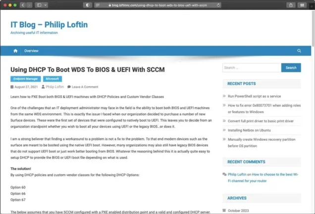 DHCP Boot WDS BIOS&UEFI