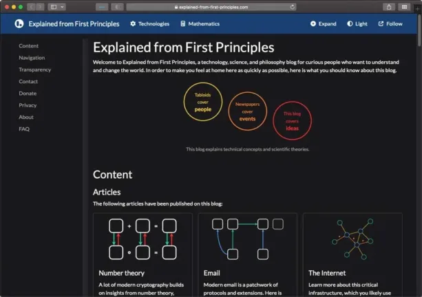 Explained First Principles