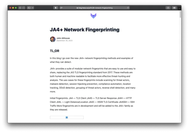 JA4 Network Fingerprint