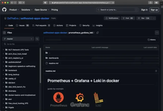 Prometheus + Grafana + Loki in docker