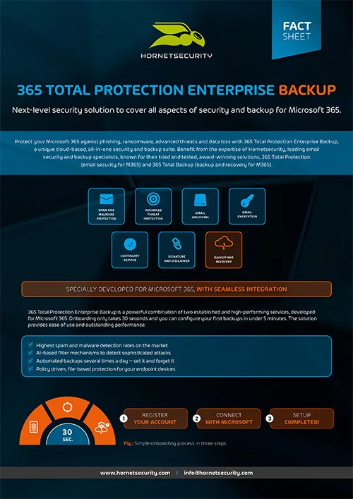 Fact Sheet 365 Total Protection Enterprise Backup