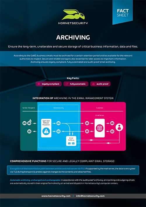 Fact Sheet Archiving