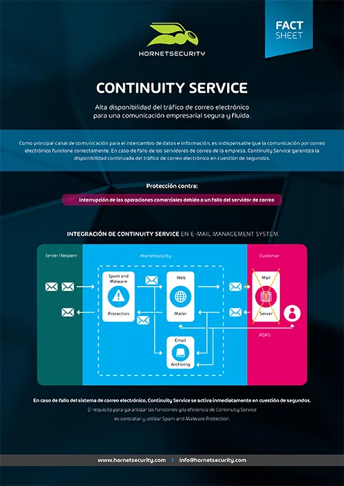 Hoja informativa Continuity Service