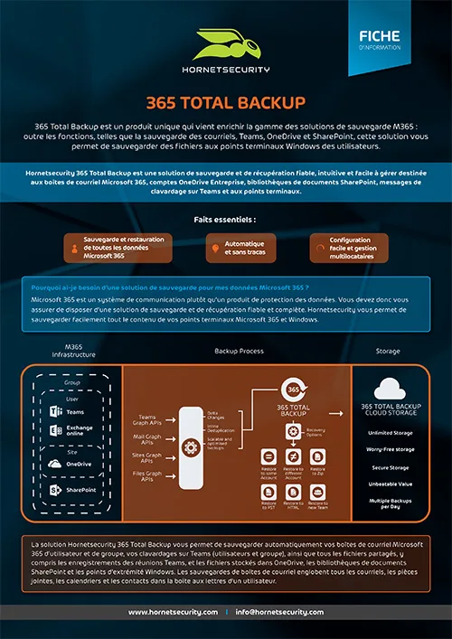 Fiche d’information 365 Total Backup