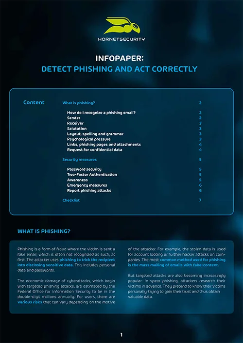 Infopaper Detect Phishing and Act correctly