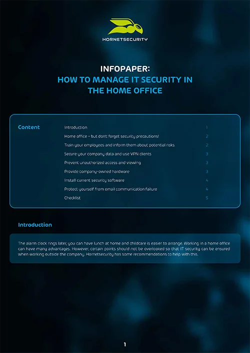 Infopaper How To Manage It Security In The Home Office