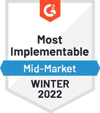 G2 - Most Implementable Mid Market