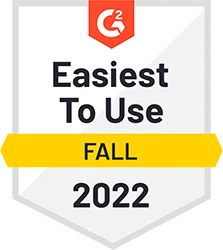 G2 Easiest to use Fall 2022 Award