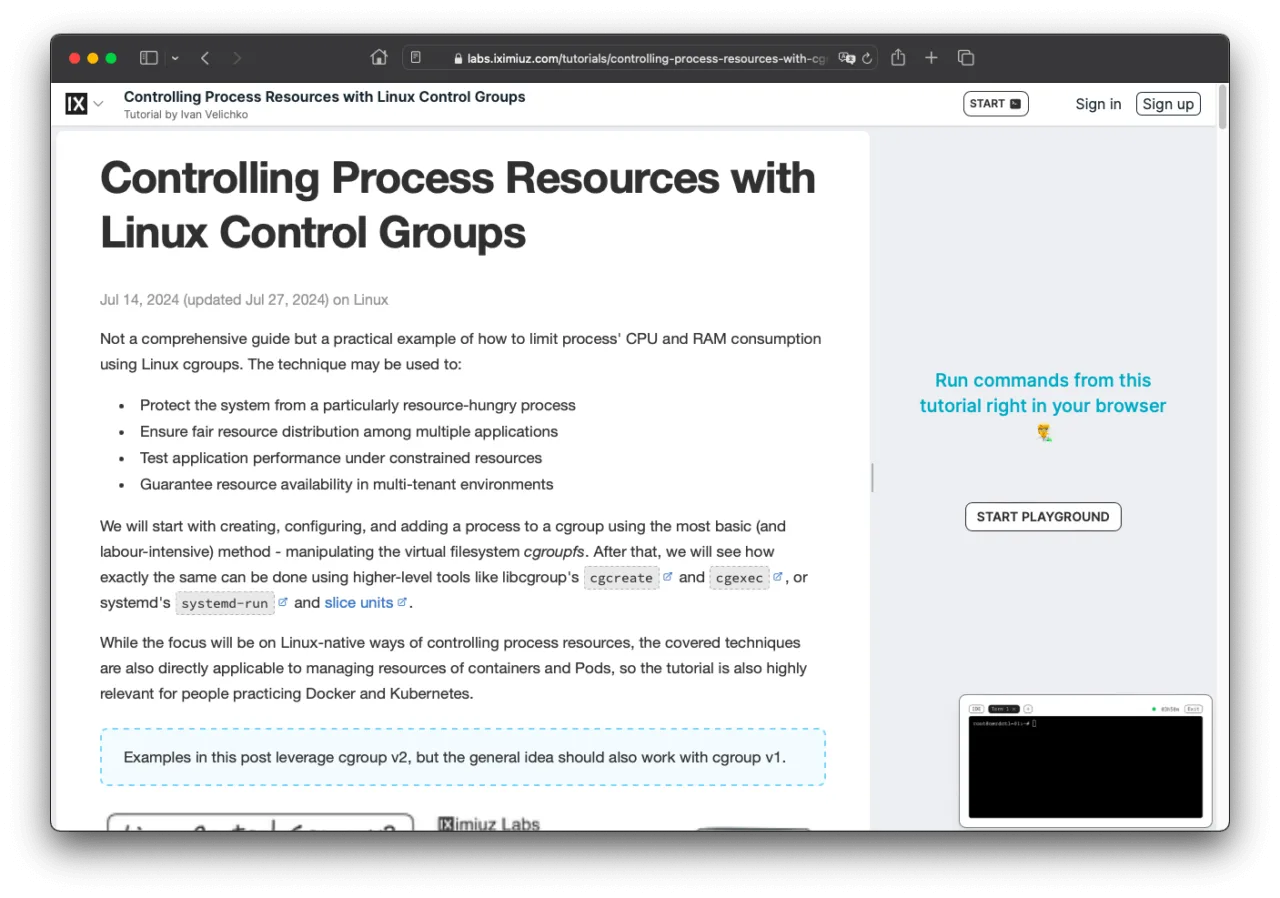 Controlling Process Resources