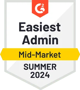 G2 Summer Award 2024 : Easiest Admin