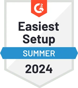 G2 Summer Award 2024 : Easiest Setup