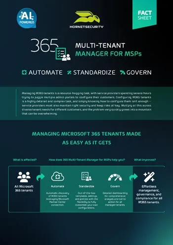 Fact Sheet 365 Multi-Tenant Manager for MSPs Cover