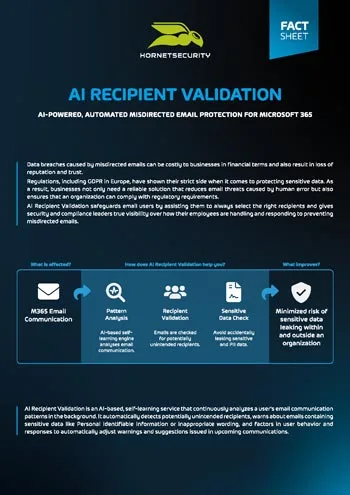 Fact Sheet AI Recipient Validation Cover