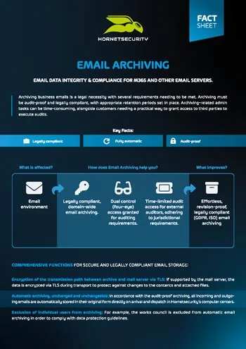 Fact Sheet Archiving Cover