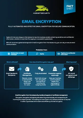 Fact Sheet Email Encryption Cover