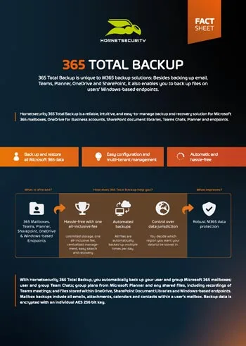 Fact Sheet Total Backup Cover