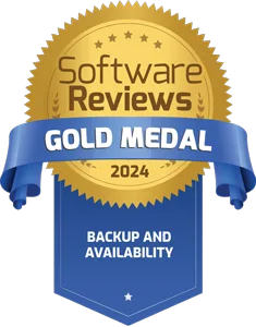 SoftwareReviews by ITRG : Gold badge, Backup and Availability - Data Quadrant Award, VM Backup