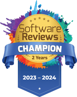 SoftwareReviews Champion for 2023 and 2024