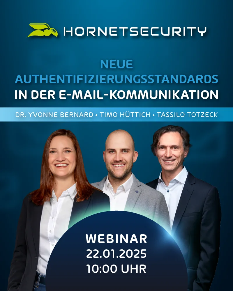 Webinar: Neue Authentifizierungsstandards in der E-Mail-Kommunikation