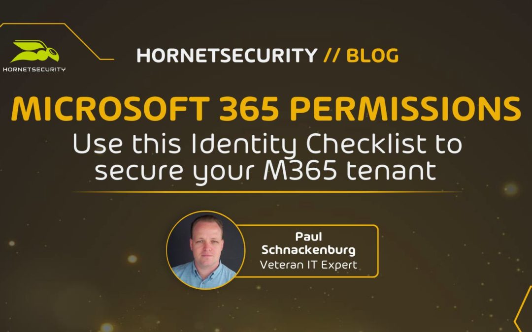 Use this Identity Checklist to secure your M365 tenant
